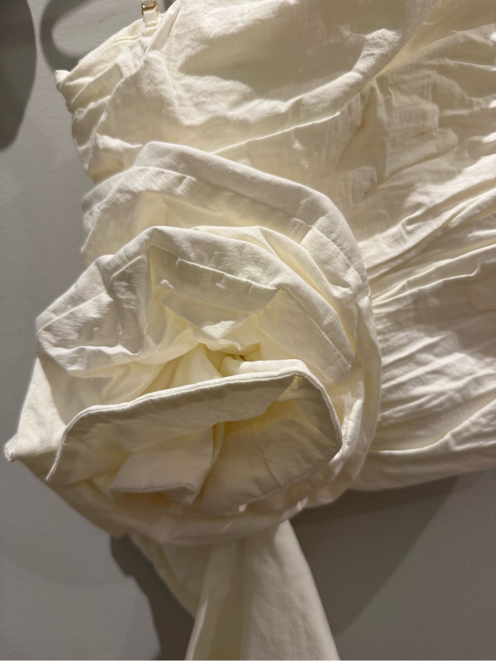 Mango White Ruched Camisole with Side Rosette - Picture 3 of 5